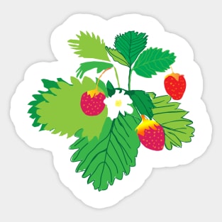 Wild Strawberries Sticker